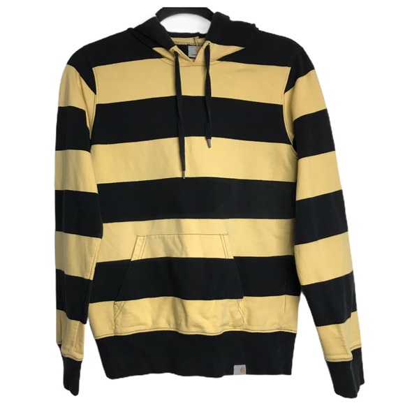 black and yellow striped sweatshirt